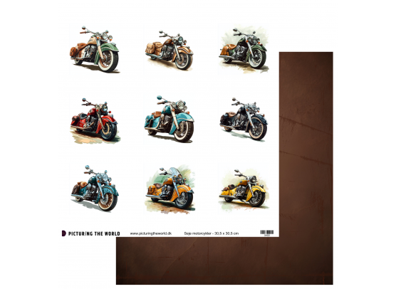 PTW Design - Maskuline Klippeark - Seje Motorcykler 12x12 Klippeark