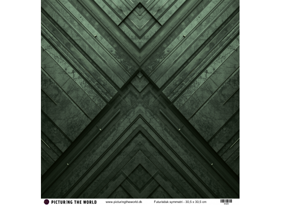 Add on Maj - EKSTRA PTW Design - Futuristisk Symmetri 12x12 mønsterpapir - sælges kun til kitklubmedlemmer