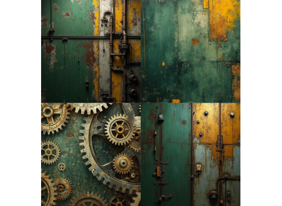 Add on Maj - EKSTRA PTW Design - Futuristisk Symmetri 12x12 mønsterpapir - sælges kun til kitklubmedlemmer