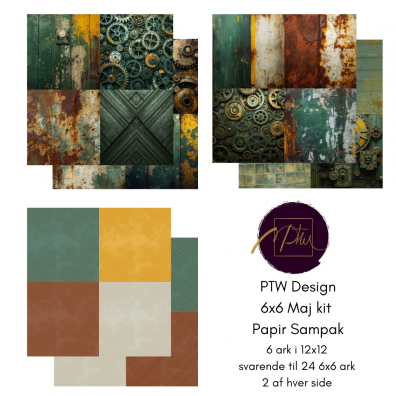 Add on Maj - PTW Design - 6x6 Maj Kit 2026 Papirsampak - 6 ark 12x12 - Sælges kun til kitklubmedlemmer
