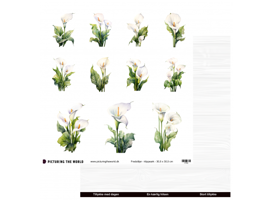 Add on Juni - PTW Design - Farverige Blomster - Klippeark Sampak - 9 ark
