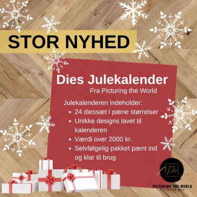 PTW Dies julekalender 2026 - 24 gaver med diessæt i limited PTW design - betales i november ved afsendelse