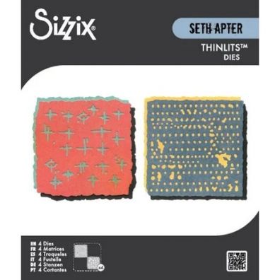 Sizzix Thinlits Die Set - Paper Cutz 2 - 4 pcs - By Seth Apter