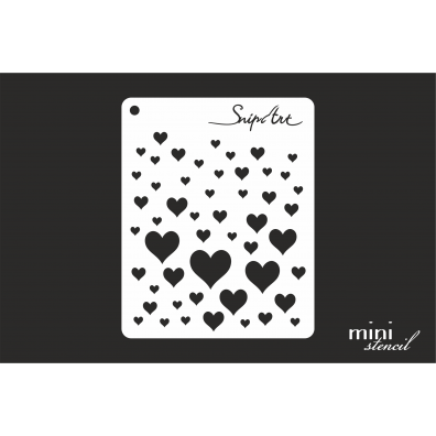 Snipart - Mini Stencil - Hearts