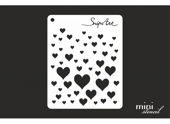 Snipart - Mini Stencil - Hearts