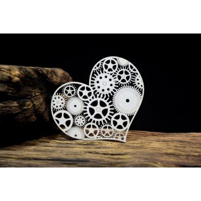 Snipart Chipboard - Industrial Factory - A Heart of Cogs