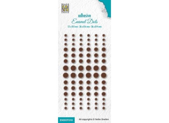 Nellie's Choice - Adhesive Enamel Dots - Brown
