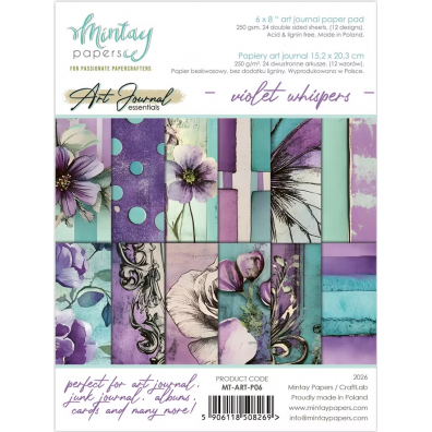 Mintay Papers - 6x8 Art Journal Essentials - Violet Whispers