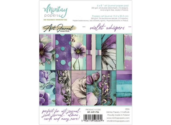 Mintay Papers - 6x8 Art Journal Essentials - Violet Whispers