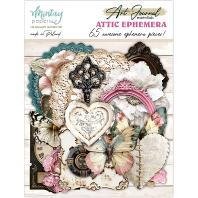 Mintay Papers - Art Journal Essentials - Ephemera - Attic - 65 pcs