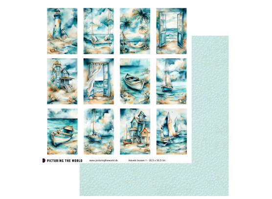 Add on Juli - PTW Design - Havets Brusen - Klippeark Sampak - 5 ark