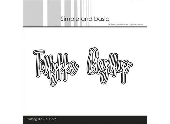 Simple and Basic Dies - Tillykke / Bryllup