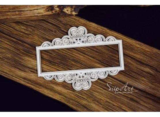 Snipart Chipboard - Small is Beautiful - Lace Frame - Rectangle