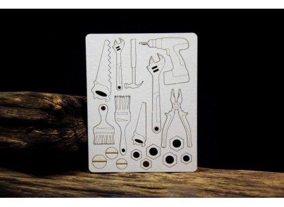 Snipart Chipboard - Industrial Factory - Tools - Set