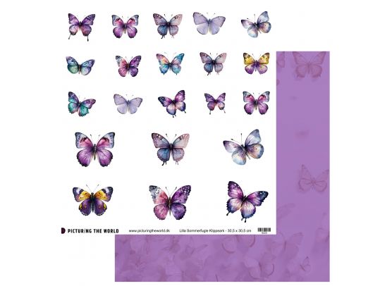 Add on Juni - PTW Design - Farverige Blomster - Blandede Ranunkel Buketter - 12x12 klippeark