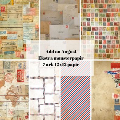 Add on August - EKSTRA Mønsterpapir - Sælges kun til kitklubmedlemmer