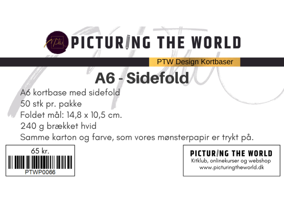 PTW Design Kortbaser - A6 Sidefold - 50 stk.