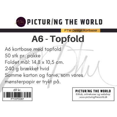PTW Design Kortbaser - A6 Topfold - 50 stk.