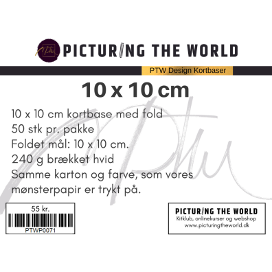 PTW Design Kortbaser - 10x10 cm. - 50 stk.