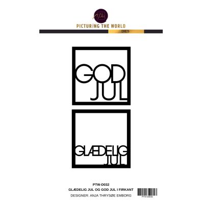 PTW Design Dies - Glædelig jul og God jul Firkanter