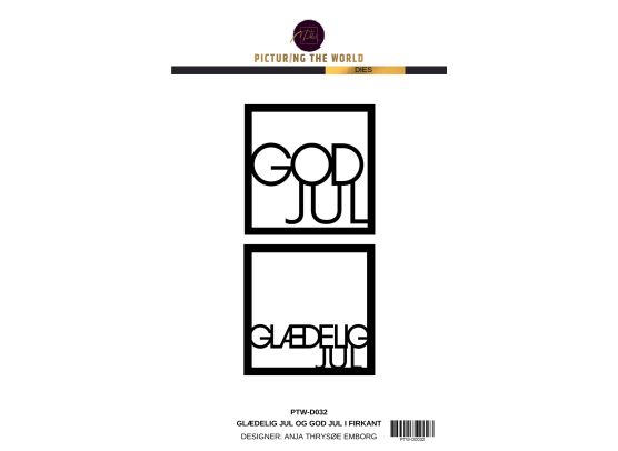 PTW Design Dies - Glædelig jul og God jul Firkanter