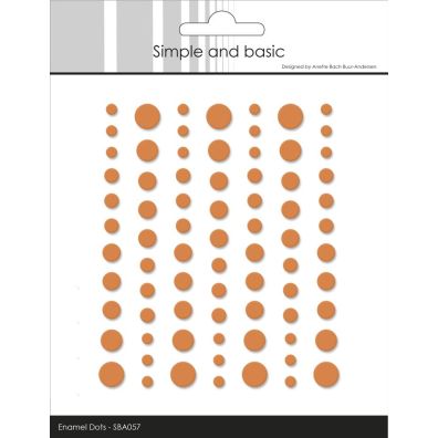 Simple and Basic Enamel Dots - Matte Orange