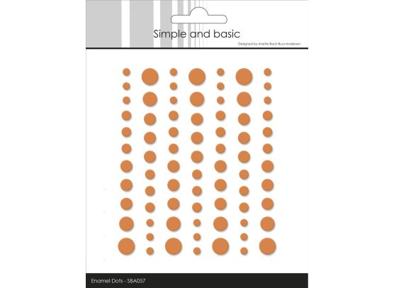 Simple and Basic Enamel Dots - Matte Orange