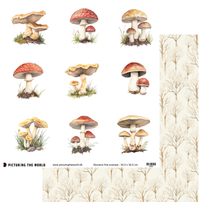 Add on September - PTW Design - Skovens Fine Svampe - 12x12 klippeark