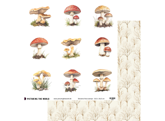 Add on September - PTW Design - Skovens Fine Svampe - 12x12 klippeark