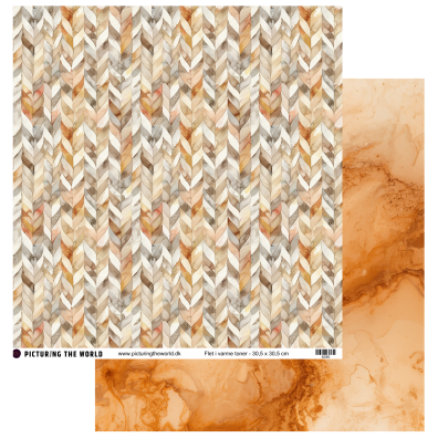 Add on September - EKSTRA PTW Design - Flet I Varme Toner 12x12 mønsterpapir - sælges kun til kitklubmedlemmer