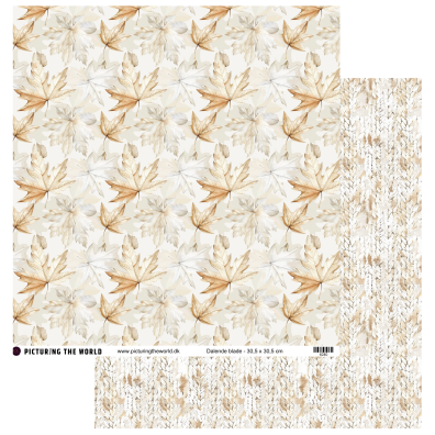 Add on September - EKSTRA PTW Design - Dalende Blade 12x12 mønsterpapir - sælges kun til kitklubmedlemmer