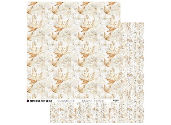 Add on September - EKSTRA PTW Design - Dalende Blade 12x12 mønsterpapir - sælges kun til kitklubmedlemmer