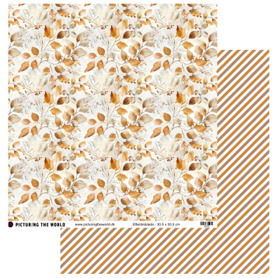 Add on September - EKSTRA PTW Design - Eferårsblade 12x12 mønsterpapir - sælges kun til kitklubmedlemmer