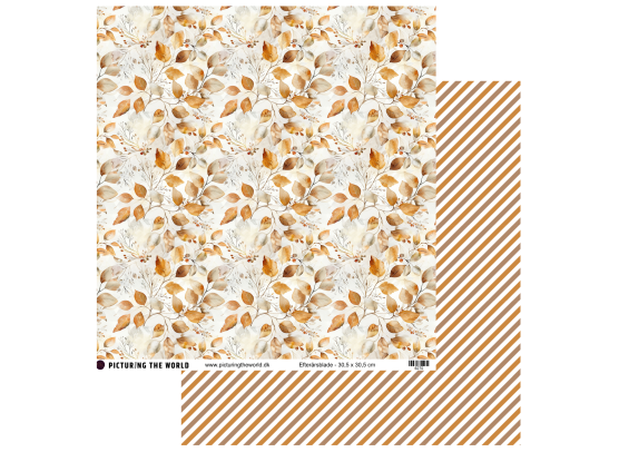 Add on September - EKSTRA PTW Design - Eferårsblade 12x12 mønsterpapir - sælges kun til kitklubmedlemmer