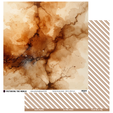 Add on September - EKSTRA PTW Design - Varme Brune Toner 12x12 mønsterpapir - sælges kun til kitklubmedlemmer