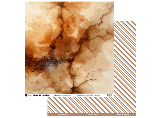 Add on September - EKSTRA PTW Design - Varme Brune Toner 12x12 mønsterpapir - sælges kun til kitklubmedlemmer