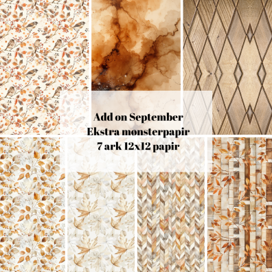 Add on September - EKSTRA Mønsterpapir - Sælges kun til kitklubmedlemmer