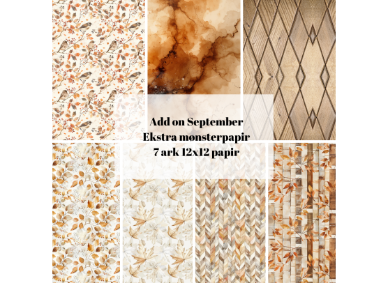 Add on September - EKSTRA Mønsterpapir - Sælges kun til kitklubmedlemmer