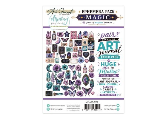 Mintay Papers - Art Journal Essentials - Ephemera - Magic - 68 pcs