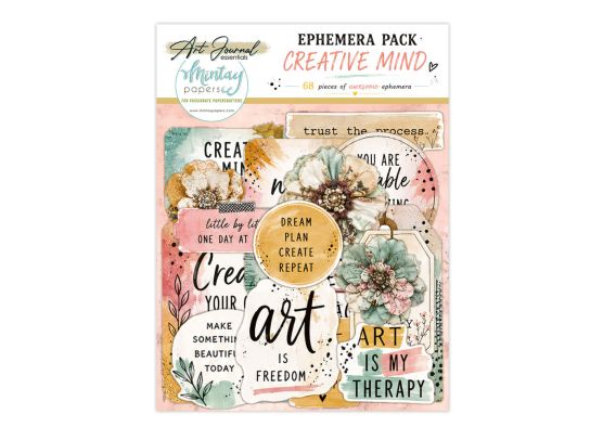 Mintay Papers - Art Journal Essentials - Ephemera - Creative Mind - 68 pcs