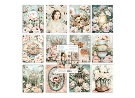 Mintay Papers - 6x8 Art Journal Essentials - Peony Silence