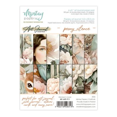 Mintay Papers - 6x8 Art Journal Essentials - Peony Silence
