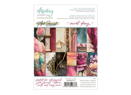 Mintay Papers - 6x8 Art Journal Essentials - Secret Diary