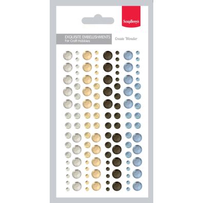 Add on Oktober - Adhesive gems set 2 – 120 pcs/ 4 Colours fra ScrapBerry's