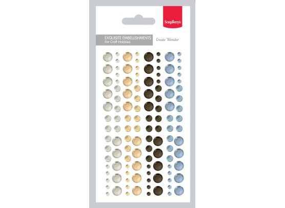 Add on Oktober - Adhesive gems set 2 – 120 pcs/ 4 Colours fra ScrapBerry's