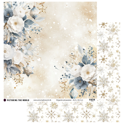 Add on Oktober - EKSTRA PTW Design - Elegante Juleopsatser 12x12 mønsterpapir - sælges kun til kitklubmedlemmer