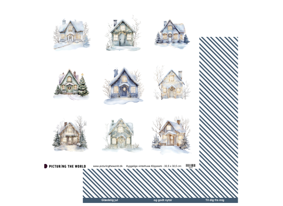 Add on Oktober - PTW Design - Hyggelige Vinterhuse Klippeark - 12x12 klippeark