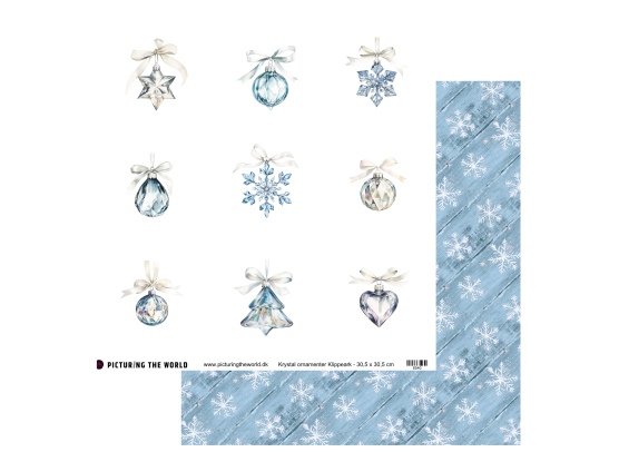 Add on Oktober - PTW Design - Krystal Ornamenter Klippeark - 12x12 klippeark