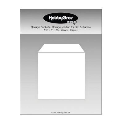 HobbyGros Storage - Storage Pockets - 130x127 mm. - 25 stk.