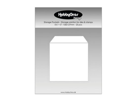 HobbyGros Storage - Storage Pockets - 130x127 mm. - 25 stk.